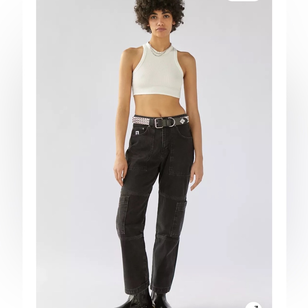 The Ragged Priest Cargo Jean Black Women’s Size 28 High Waisted Cargo style